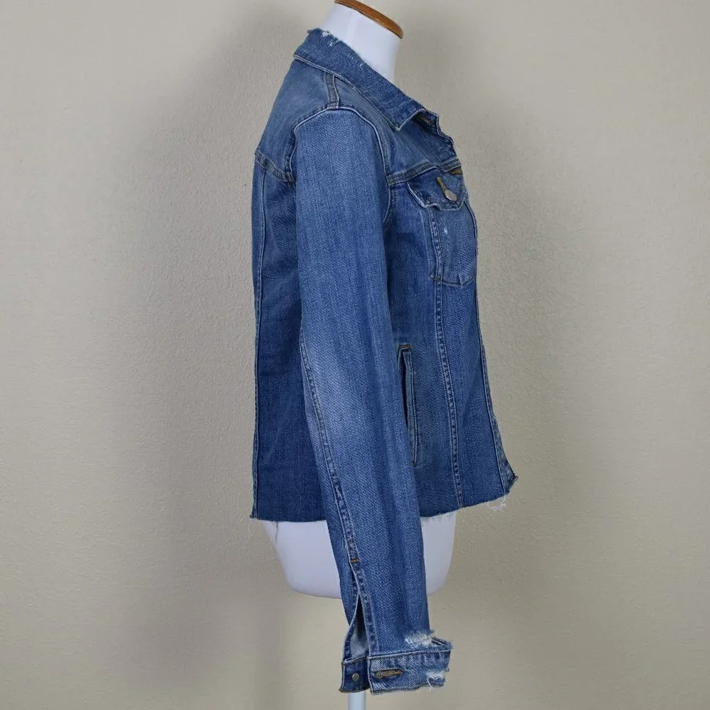 Joe's Jeans Distressed Denim Trucker Jacket